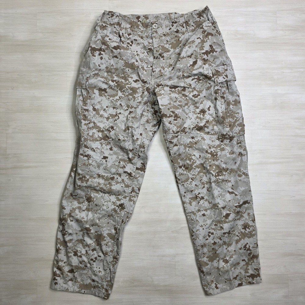 US Marine Corps MCCUU‎ Desert Cargo Trousers Pants USMC Military Large 34 x 30